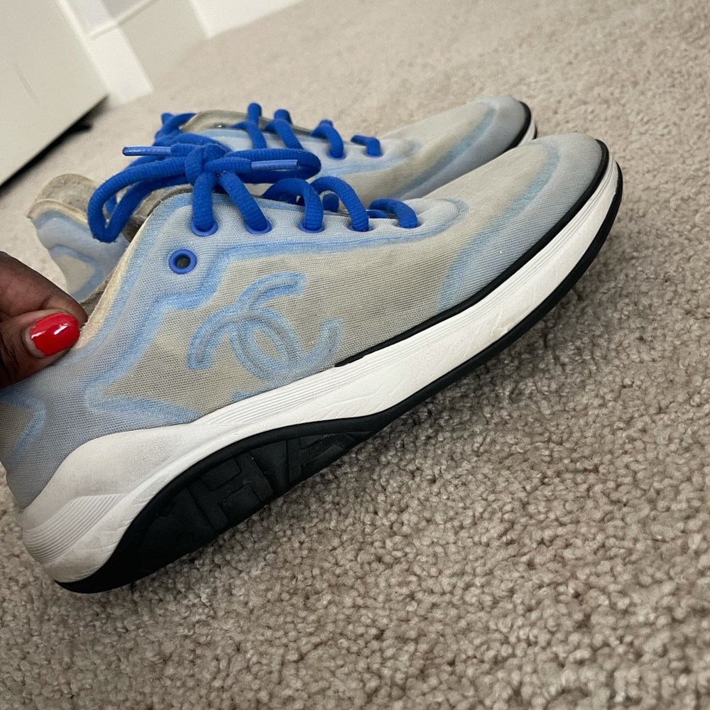 CHANEL
Calfskin Mesh Lyrca Womens Logo